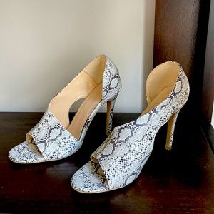 Faux Snakeskin Heels